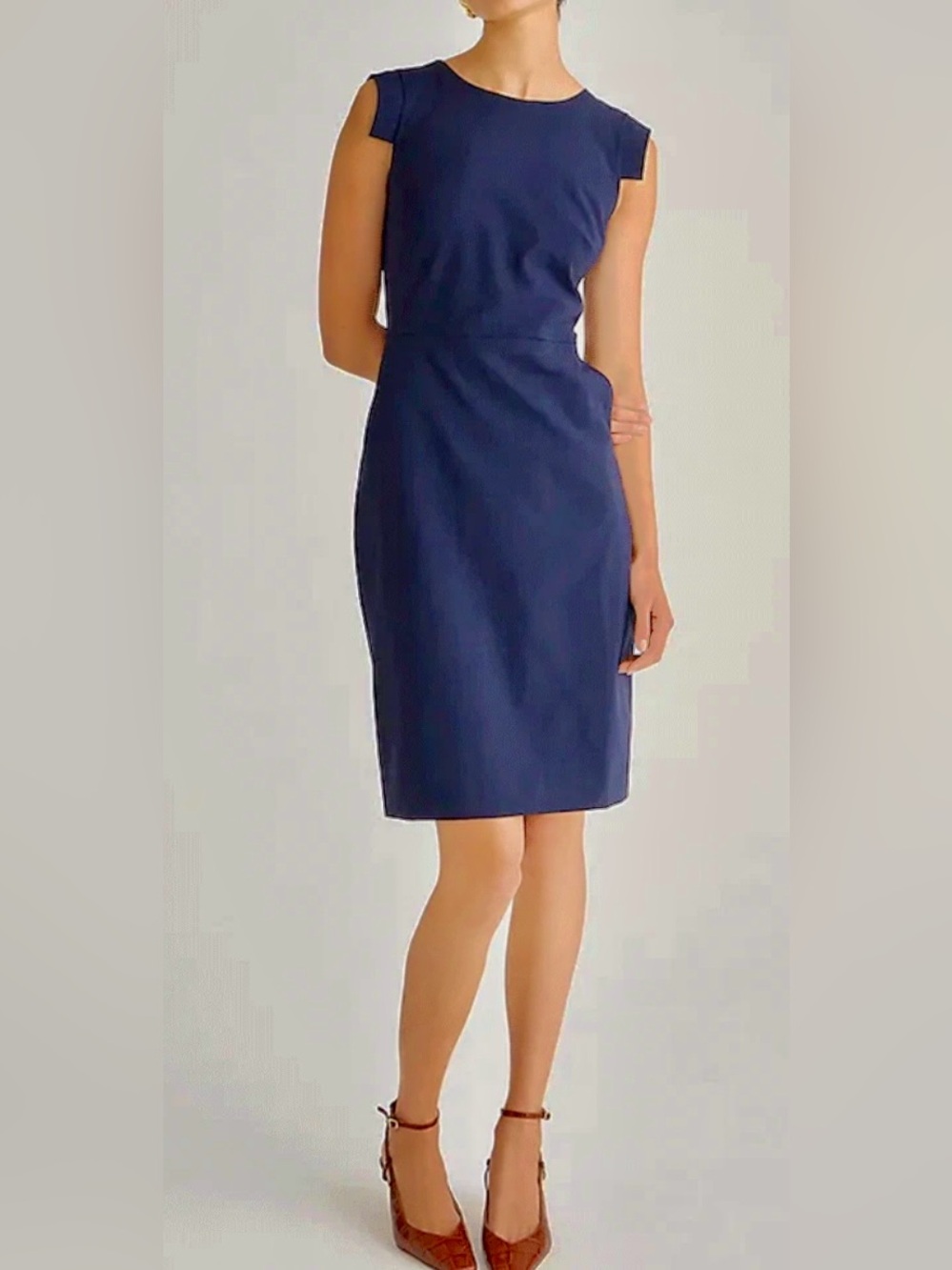 J. Crew Navy Pencil Skirt — Classic Tailored Fit
